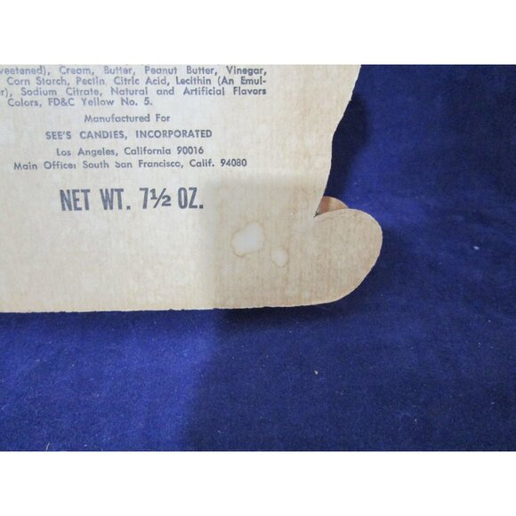 Vintage Santa Claus Sees Cardboard Candy Box Container 1950s Creases Stains - Picture 10 of 13